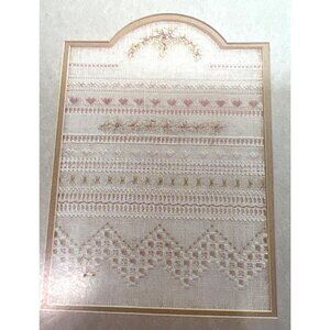 Pastel Romance Cross-Stitch Sampler Pattern 7 3/4 X 10 1/4 Mary Jane Collection